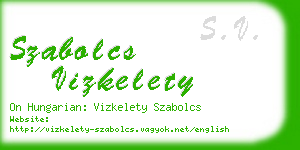 szabolcs vizkelety business card